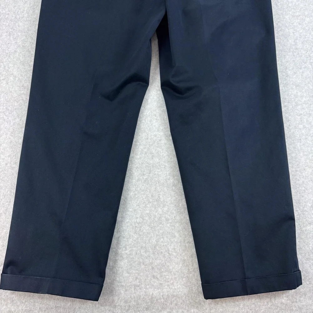 Jos. A. Bank Traveler's Dress Pants Mens 40x29 Blue Cotton Pleated Cuffed Office